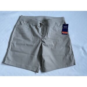 French Toast Girls Plus 18 Pull on Stretch Tie Front Twill Short